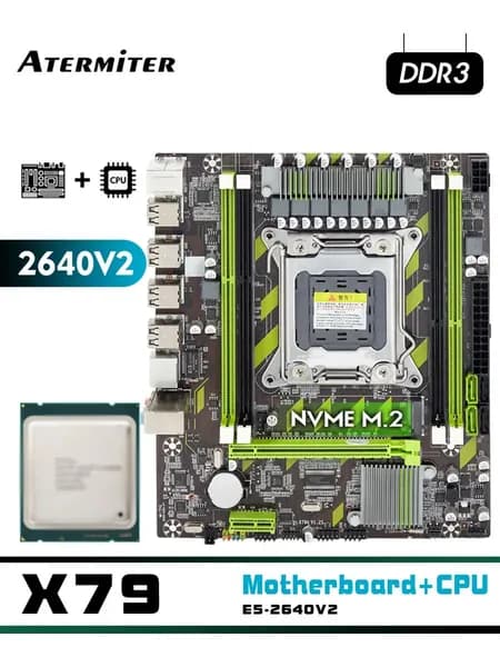 Комплект  юр лицам не продается Atermiter Intel X79, процессор Xeon E5 2650v2, LGA 2011, DDR3L, Материнская плата
