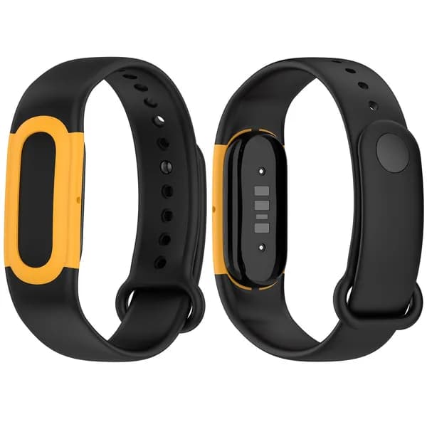 Силиконовый ремешок для фитнес-трекера Fitbit Air, черно-желтый, 254 мм