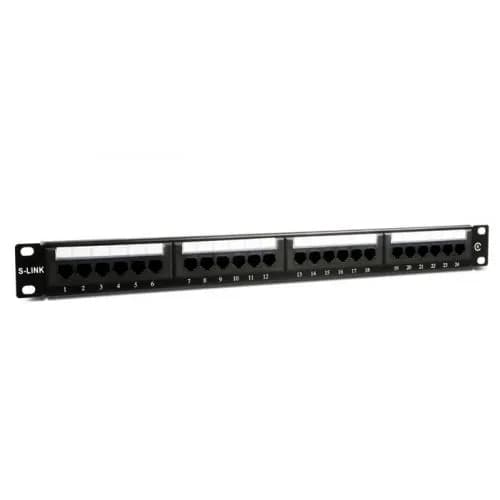 Патч-панель S-LINK SL-F624 Cat6, 24 порта, UTP, 1U