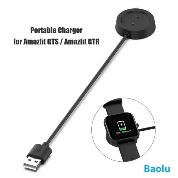 Зарядный кабель для умных часов Amazfit GTS и GTR, длина 1 м