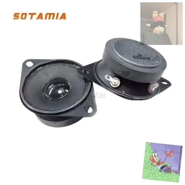 SOTAMIA 2PCS 2-дюймовый Твитер Аудио Мощный динамик 4 Ом 10 Вт 52 мм, Hifi Музыкальный Домашний кинотеатр Bluetooth громкогов
