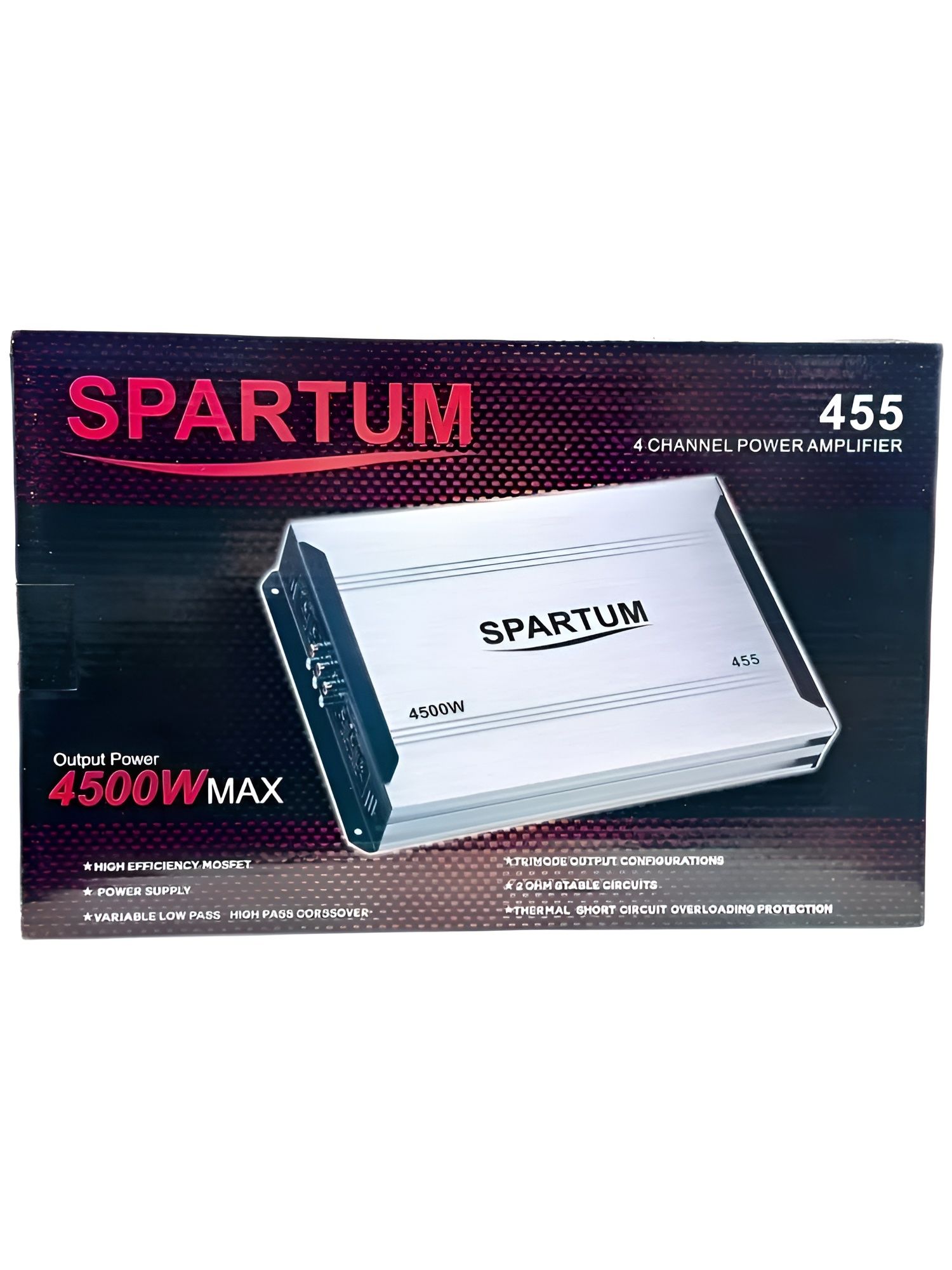 Автомобильный Усилитель 4-х канальный Spartum-SP455, 4500 Вт