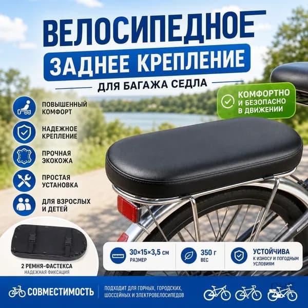 Велосипедный задний багажник, черный