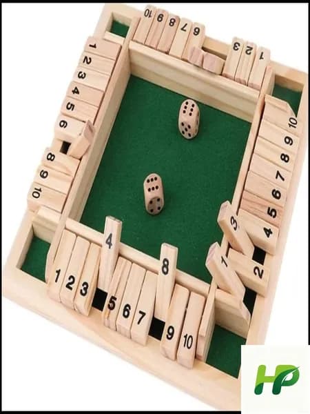 Настольная игра "Закрой коробку" (Shut The Box) для развития математики у детей 4-7 лет