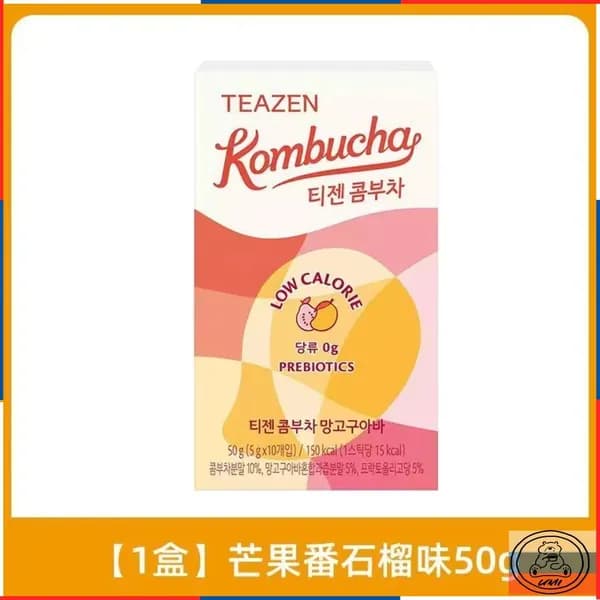 TEAZEN Kombucha Комбуча со вкусом манго и пробиотиками, 50 г (5 г*10 шт)