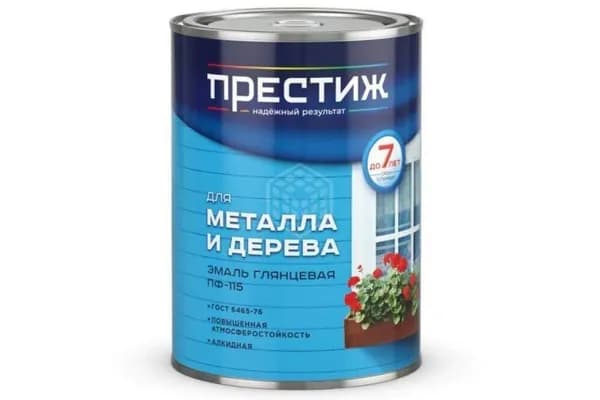 Эмаль Красная глянцевая ПФ-115 Престиж для металла и дерева 0.9 кг