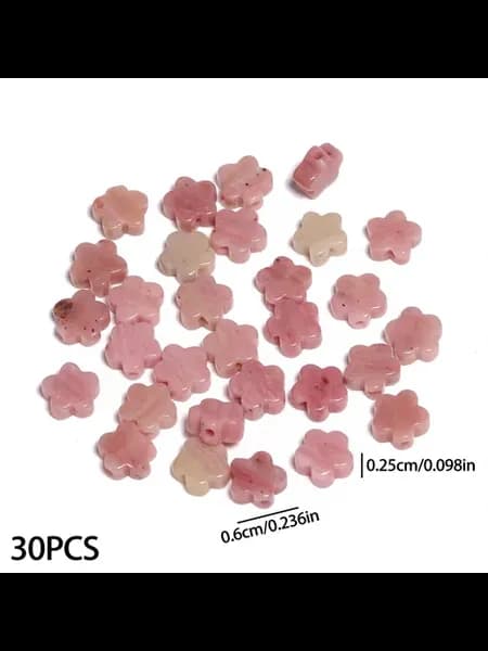 Бусины из родонита, 30 шт, 0.6x0.25 см