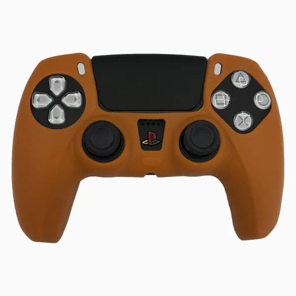 Силиконовый чехол для геймпада DualSense (PS5) (оранжевый)