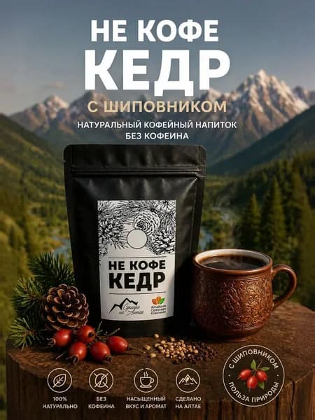 НеКофе Кедр Шиповник кофейный напиток 180 гр