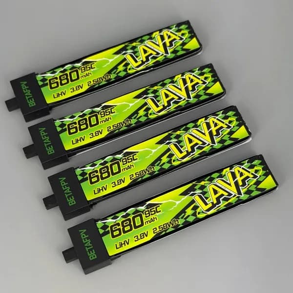 Аккумуляторы Betapv Lava2 1S 680mAh 95С 3.8V 4 шт.