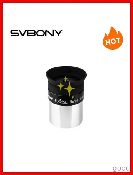 SVBONY SV131 52 градусов 6mm 1.25" окуляр для телескопа, металлический корпус, для астрономических наблюдений