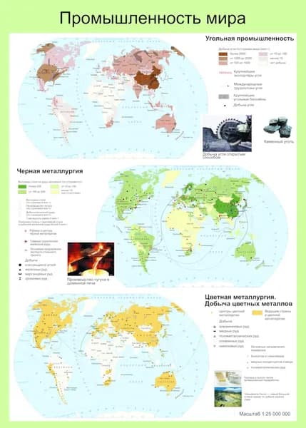 Карта мира для детей, Политическая карта 100 x 100 см