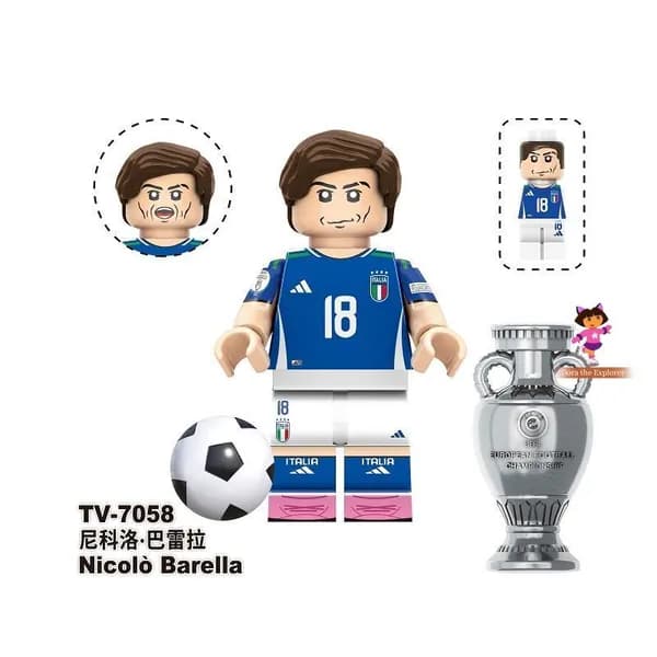 Сборные мини фигурки (Звезды футбола) TV6509 (Месси), TV6506 (Криштиану Роналду), TV6507 (Капитан Цубаса) с аксессуарами,коллекционные наборы, подарок фанату футбола
