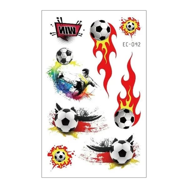 Водонепроницаемые детские наклейки-татуировки carnival football