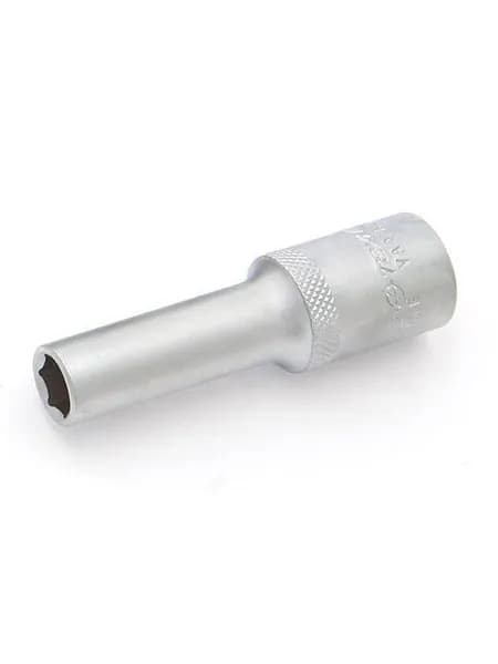 Торцевая головка-насадка Дело техники, шестигранная, удлиненная 1/2", 620208, серебристый, 8 мм