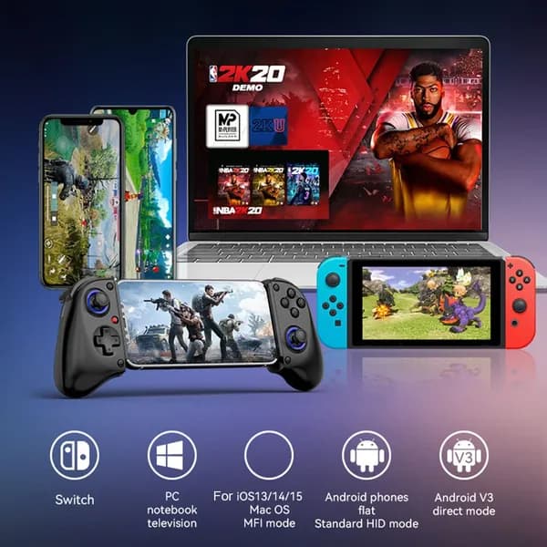 Игровой контроллер D11S с полупроводниковым охлаждением, Bluetooth 5.2 для Switch, Android, iOS, ПК