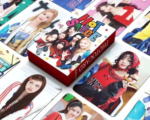 55шт коробка BABYMONSTER Фотокарточки BABYMONSTER Коллекционная KPOP карточка HOT SAUCE Карты