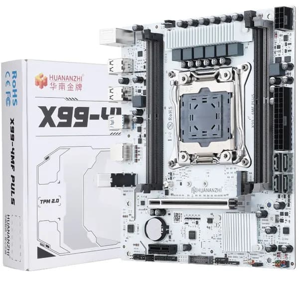 HUANANZHI Huananzhi 4MF Plus DDR4 TPM2.0 SECURE BOOT, Комплект игровой X99, LGA 2011-3, DDR4 Reg, Материнская плата