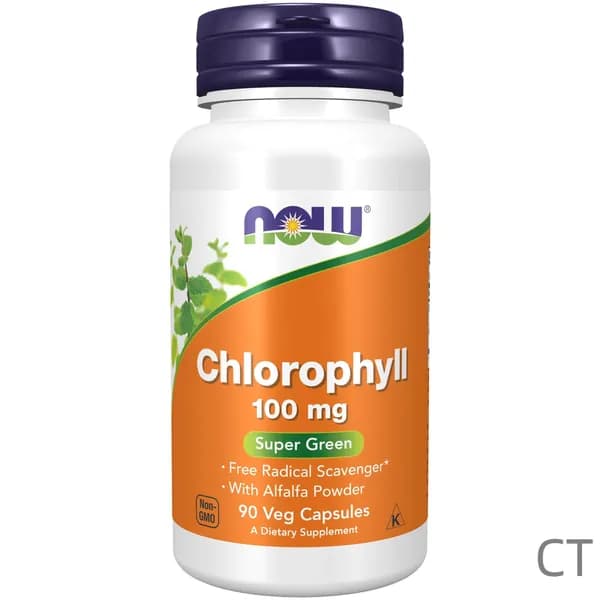 биологически активная добавка к пище "Хлорофилл" ("Chlorophyll") (капсулы массой 444,253 мг) Хлорофилл NOW Chlorophyll 100 мг 90 ка