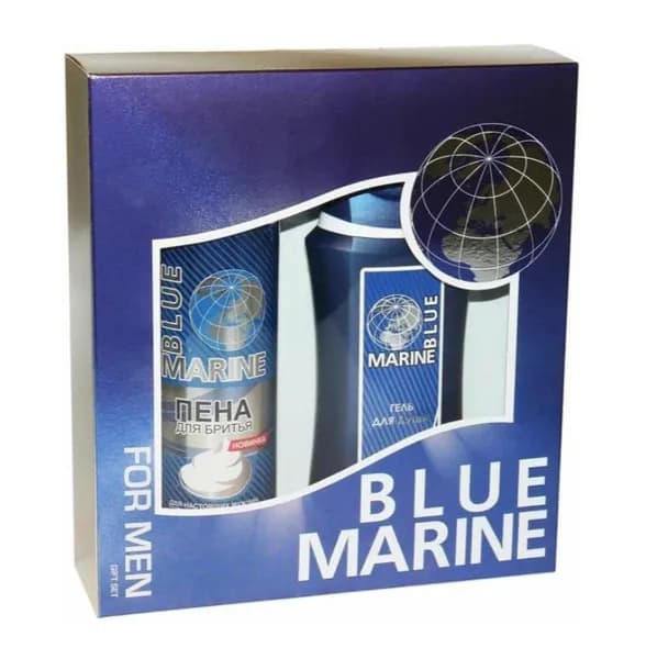 Festiva Подарочный набор мужской, Blue Marine: Пена для бритья, 200мл+Шампунь для волос, 250мл, 1 набор