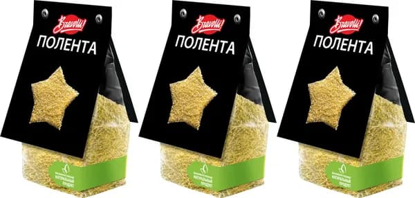 Полента Bravolli, комплект: 3 упаковки по 300 г