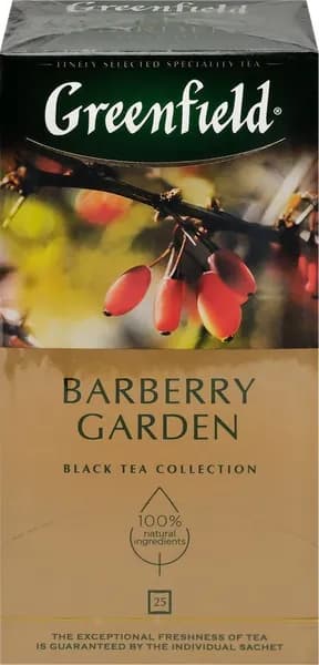 Чай черный GREENFIELD Индийский Barberry Garden, 25пак