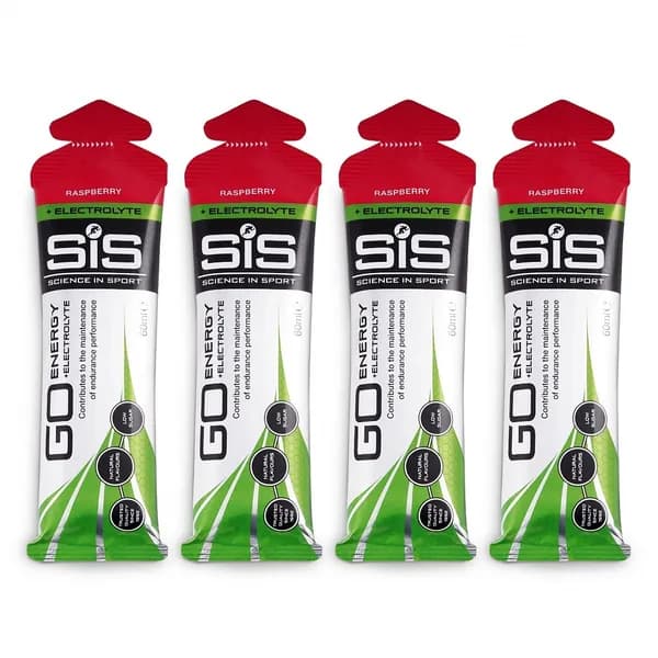 Гель энергетический с электролитами SIS Go PLUS Electrolyte Gel, Малина, 60мл 4шт