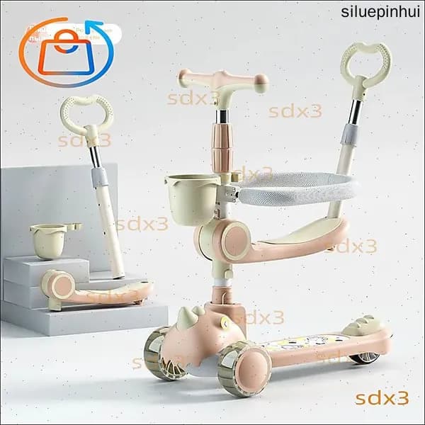 Самокат mzm-20260330093326715, светло-розовый