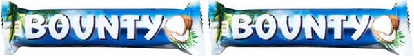 Батончик Bounty шоколадный с кокосовой мякотью, комплект: 2 упаковки по 55 г