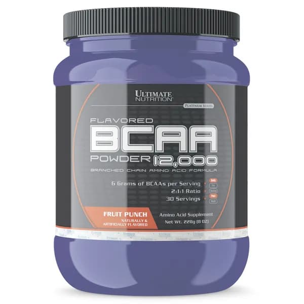 Альтимейт Нутришин Флаворед БЦАА 12000 Паудер Фруктовый пунш 228 гр / Ultimate Nutrition Flavored BCAA 12000 Powder