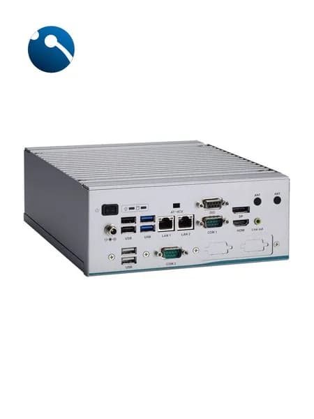 Axiomtek Мини-ПК eBOX640-521-FL-DC (Без процессора, RAM Отсутствует, Intel HD Graphics, Без ОС), E36K640103, серебристый