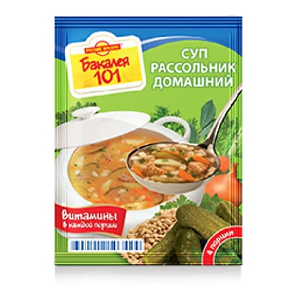 Суп Рассольник Бакалея 101 Домашний быстрого приготовления 65 г