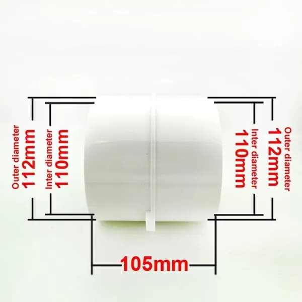 PVC Обратный клапан вентляционного канала туалета 110mm-110mm