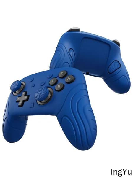 Силиконовый чехол для Nintendo Switch 2 Pro контроллера, Самурай, Синий