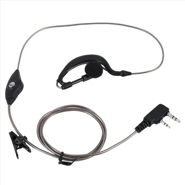 Черная 2-контактная микрофонная гарнитура PTT для радио Kenwood QUANSHENG PUXING WOUXUN HYT TYT TH Baofeng UV5R Наушник, аксессуар для стайлинга автомобиля