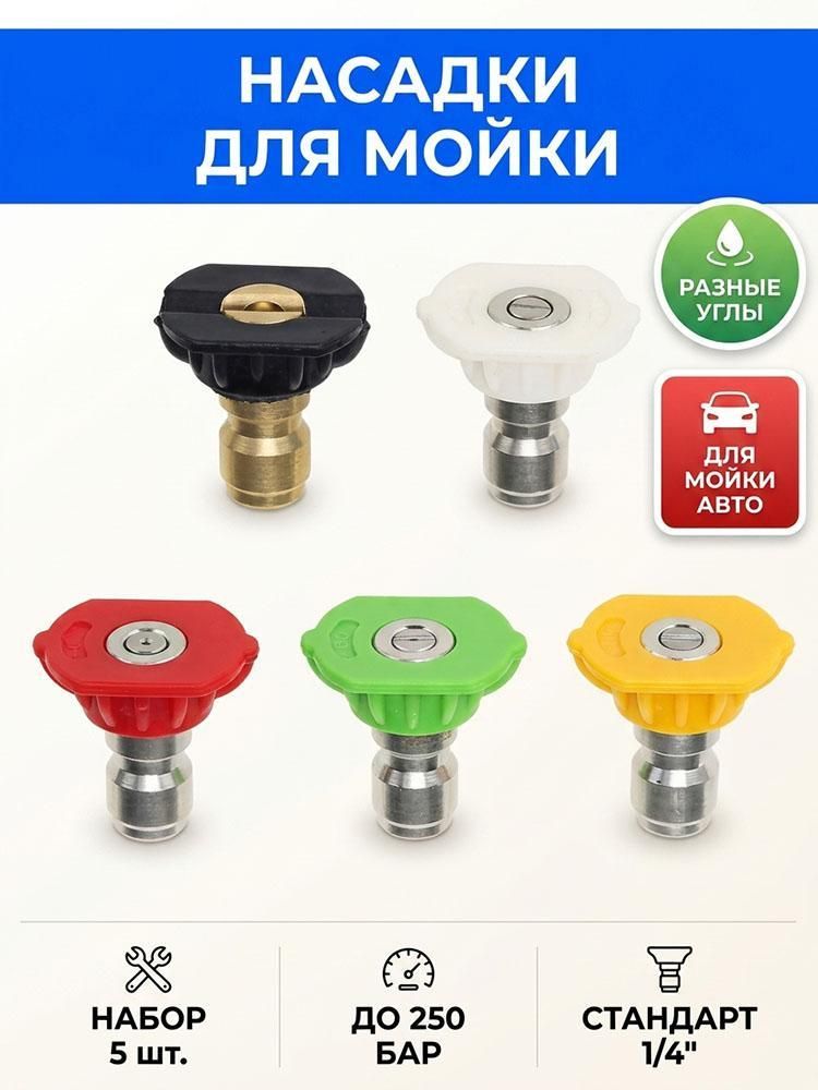 Набор металлических форсунок-распылителей для минимоек