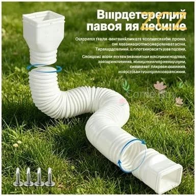 Водосточная труба, пластиковая круглая удлинительная дренажная труба, подходит для дренажа или удлинения гибких трубопроводных систем диаметром 80 мм, 100 мм, 110 мм