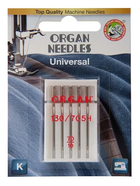 Иглы для швейных машин Organ, стандартные №70, 5 шт.