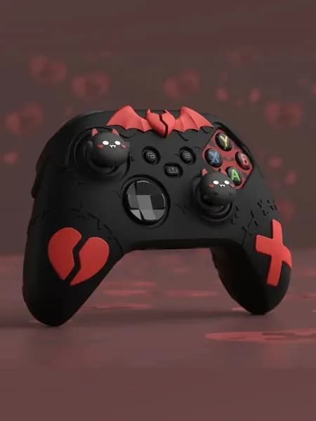 Готический чехол из силикона для геймпада Xbox Series X/S, чёрный