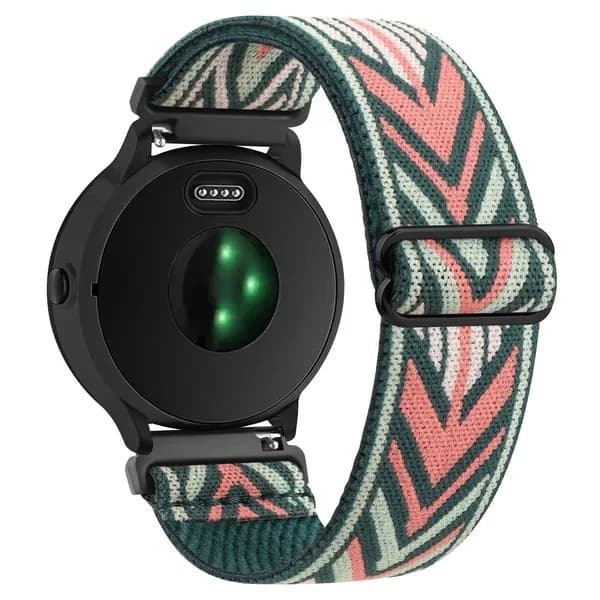 18 мм эластичный нейлоновый ремешок для Garmin Venu 3S 2s / Vivoactive 4S / Vivomove 3S / Forerunner 265s 255s, спортивный браслет