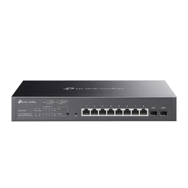 TP-Link SG2210MP Коммутатор Smart линейки Omada с 8 гигабитными портами PoE+ и 2 портами SFP