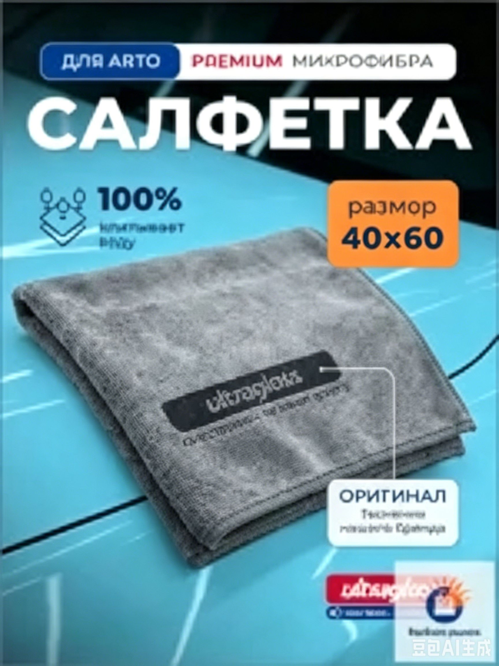 Салфетка автомобильная, 1 шт.