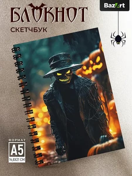 Скетчбук а5 Хеллоуин для рисования блокнот Halloween