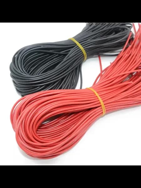 Силиконовые провода 14 AWG, красный и черный, 5 м