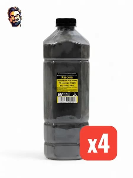 х4 Тонер до 35 ppm Kyocera TK-серии, Bk, 900 г