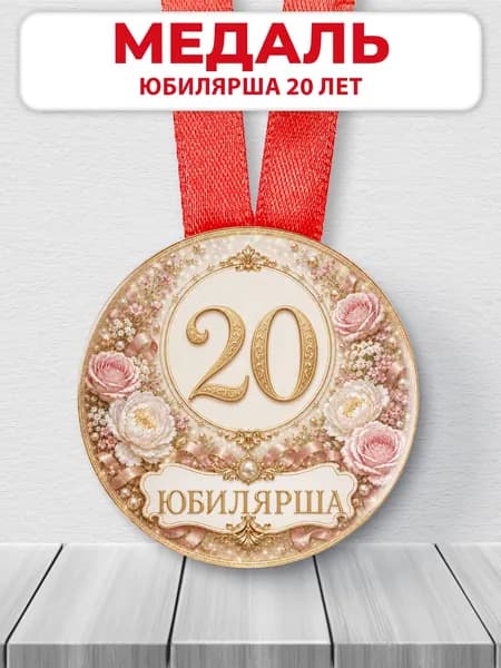Медаль 20 лет юбилярша