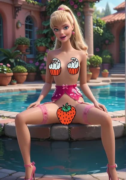 Эротичный постер сексуальная Барби. Barbie эротическая