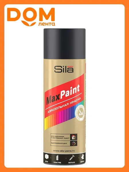 Краска универсальная Sila Home Max Paint матовая черная 0,52 л