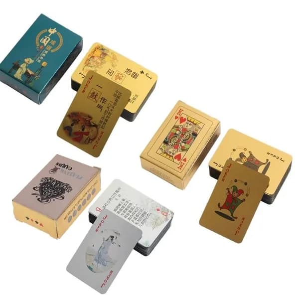 (1 пара) Мини-игральных карт-Mini Golden Poker