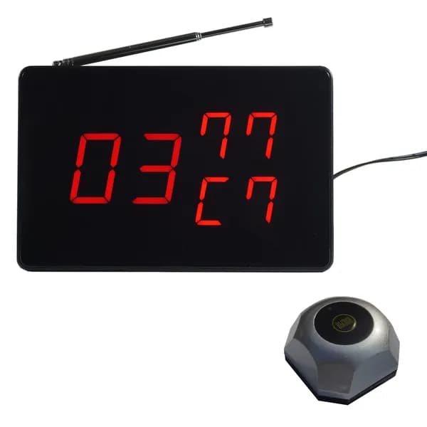 Комплект системы вызова персонала: табло Д-3 и кнопка вызова К-21